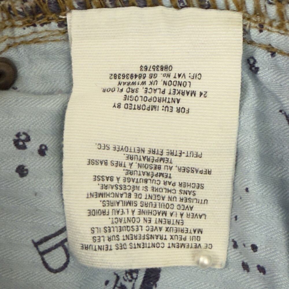 Pilcro by Anthropologie Size 28 Dark Wash Denim Belted Tapered Jeanscasual - Picture 10 of 12